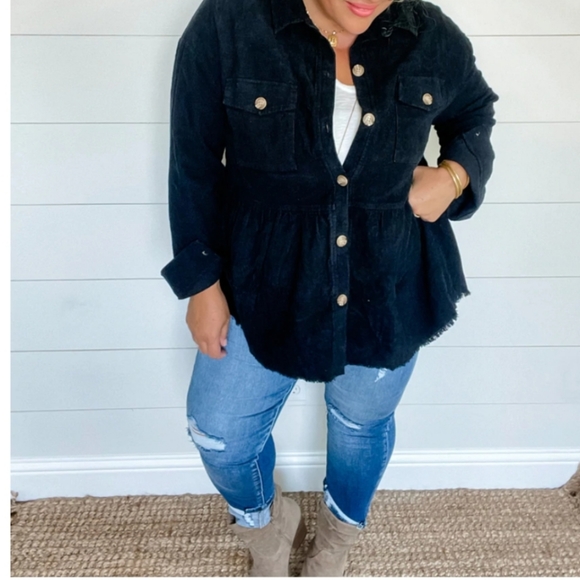 Harlow Black Corduroy Jacket Size XL - Picture 4 of 4